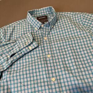 Bonobos Shirt Mens Medium Long Check Tailored Slim Fit Button Down Long Sleeve